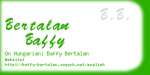 bertalan baffy business card